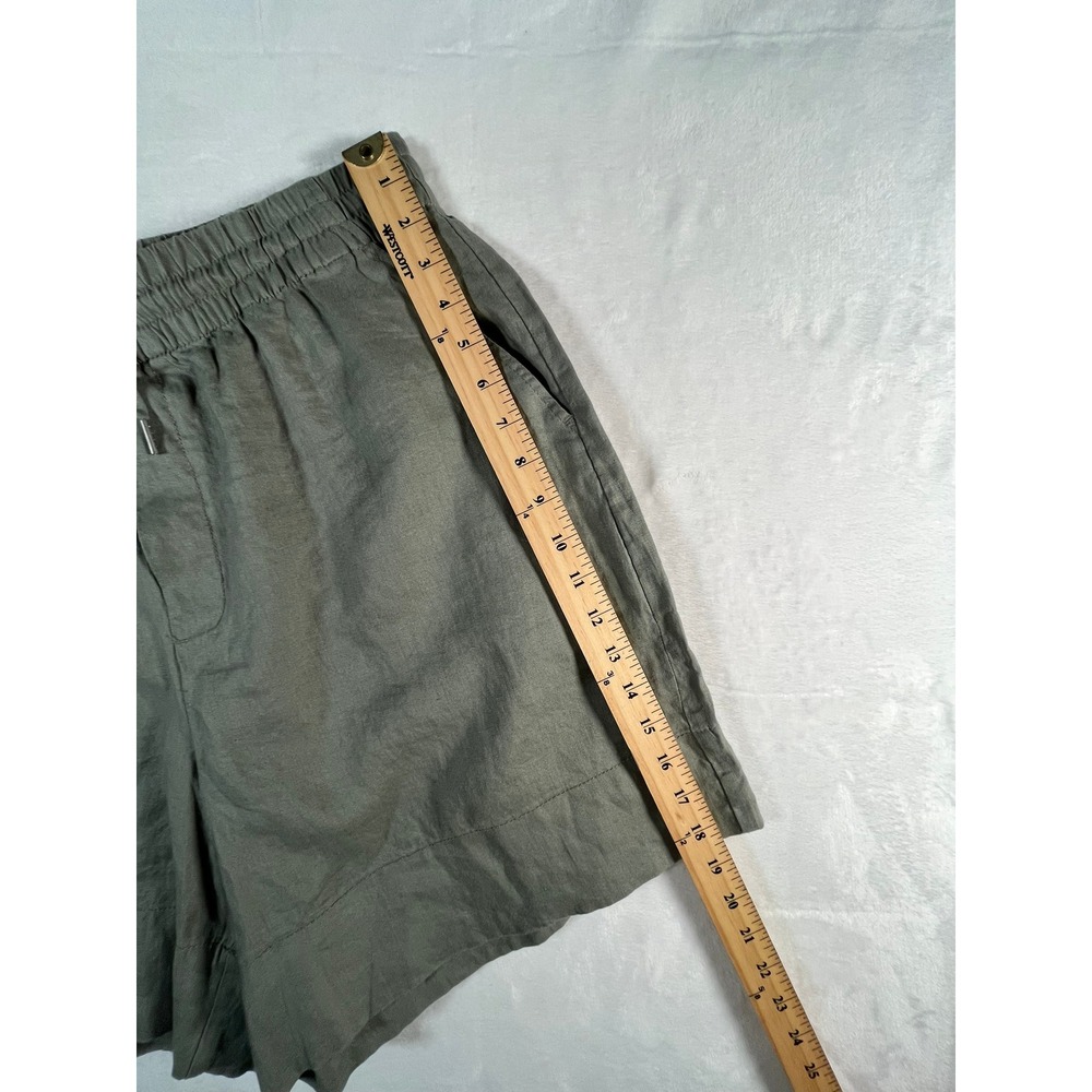 NWT Just Jeans Womens 14 Linen Shorts Moss Green 6" inseam - Picture 9 of 11